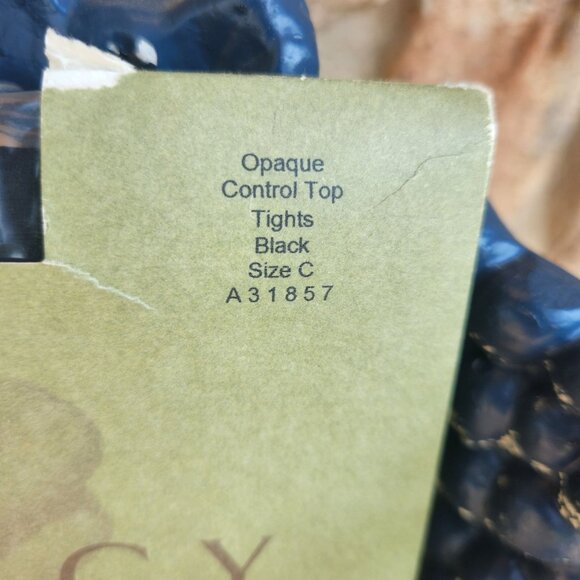 Legacy & Nice Touch Sheer & Opaque Control Top Tights Size C - Picture 4 of 6
